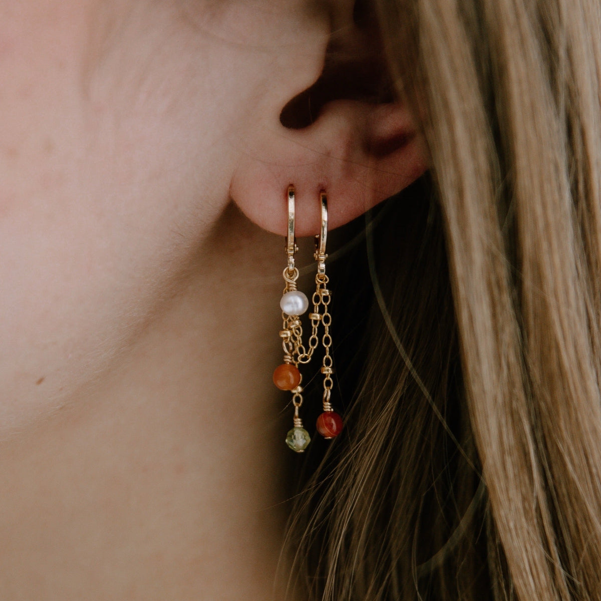 Marigold Double Piercing Earrings