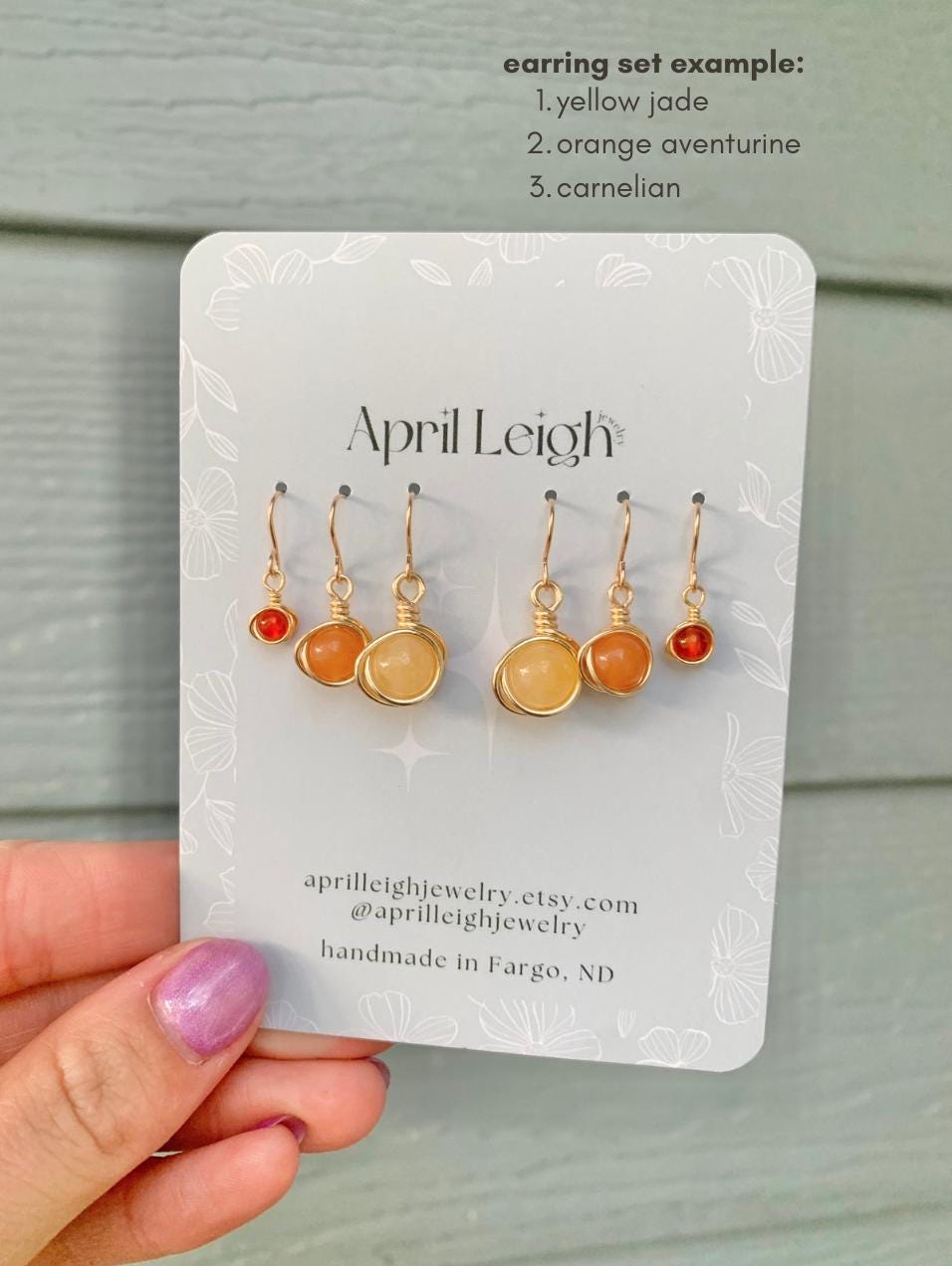 Custom April Earrings Set
