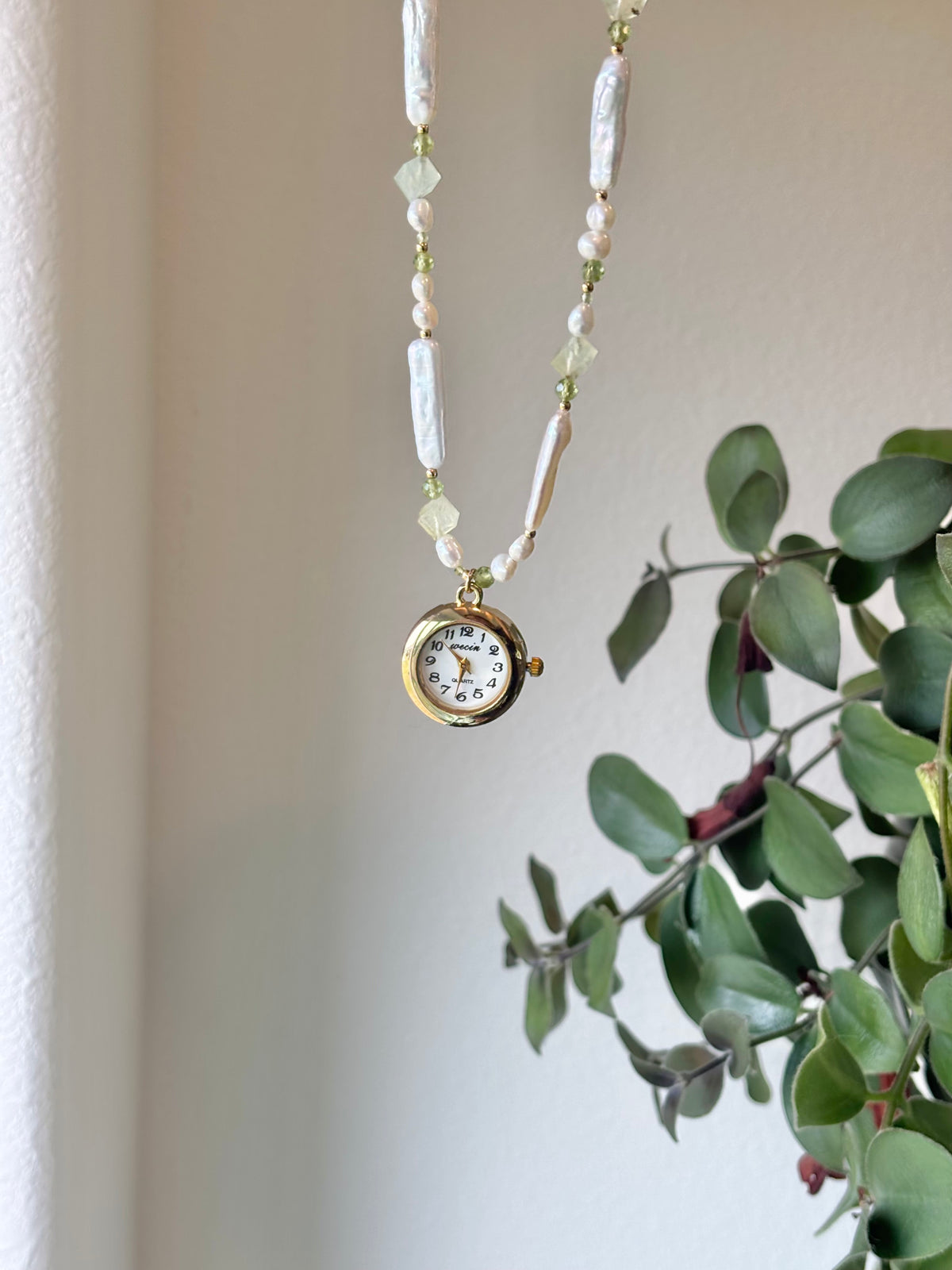 Honeydew Clock Necklace