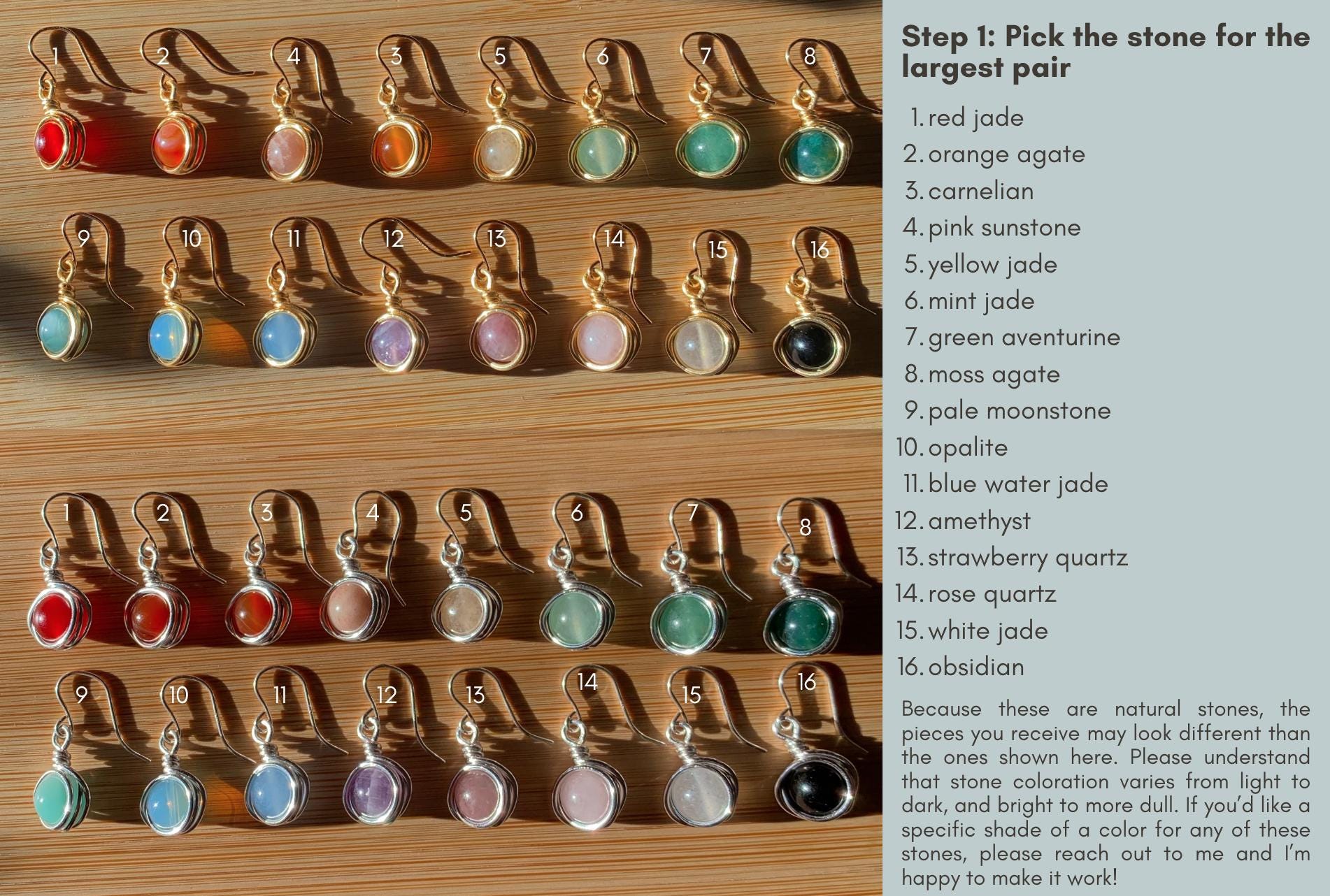 Custom April Earrings Set
