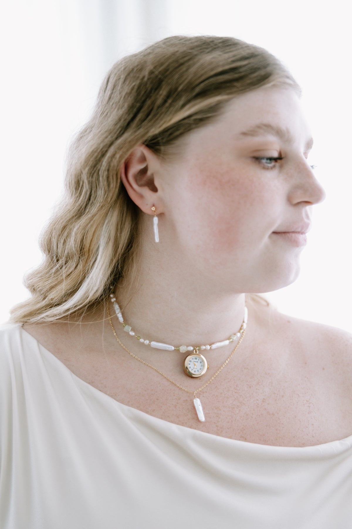 Honeydew Clock Necklace