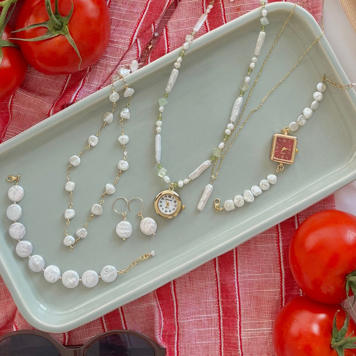 Honeydew Clock Necklace